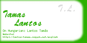 tamas lantos business card